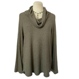 𝅺MAEVE By Anthropologie Cowl Neck Gray Sweater Size M